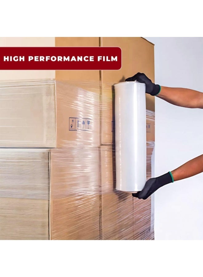 UKR Heavy Duty Stretch Film Wrap Roll 30cm | 1.1KG Each 900g Film 200g Core Tear-Resistant Clear Plastic Shrink Wrap for Packing, Moving, Pallet Wrapping, Warehouse, Storage & Shipping - 3 Roll - Image 3